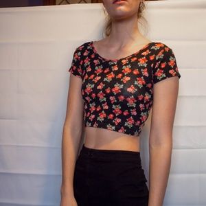 Cute Floral Crop Top